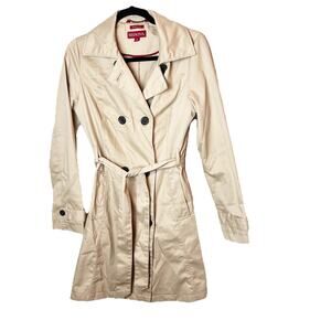 Merona Women's Trench Coat Cream Size S Outerwear Water Repellent